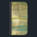 Capa Carteira Para Samsung Galaxy S4 Turquesa e pintura de Abstrato verde<br><div class="desc">Uma pintura abstrato de Jennifer Goldberger que utiliza tons de turquesa dourada e verde para criar um sentimento quente e familiar. Um bom passeio pela floresta durante a primavera ou verão produziria algumas dessas mesmas cores. Traga o dom da natureza para sua casa comprando esta peça!</div>