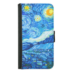 Capa Carteira Para Samsung Galaxy S5 Van Gogh Starry Night