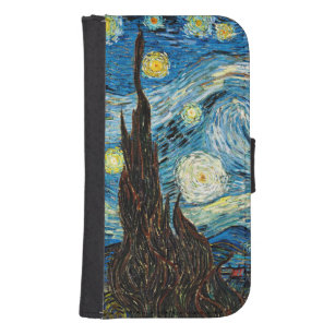 Capa Carteira Para Samsung Galaxy S4 Vincent Van Gogh está na noite estelar