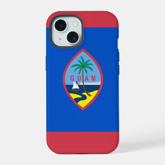 Capa Case-Mate Apple iPhone 15 bandeira de Guam (Verso)