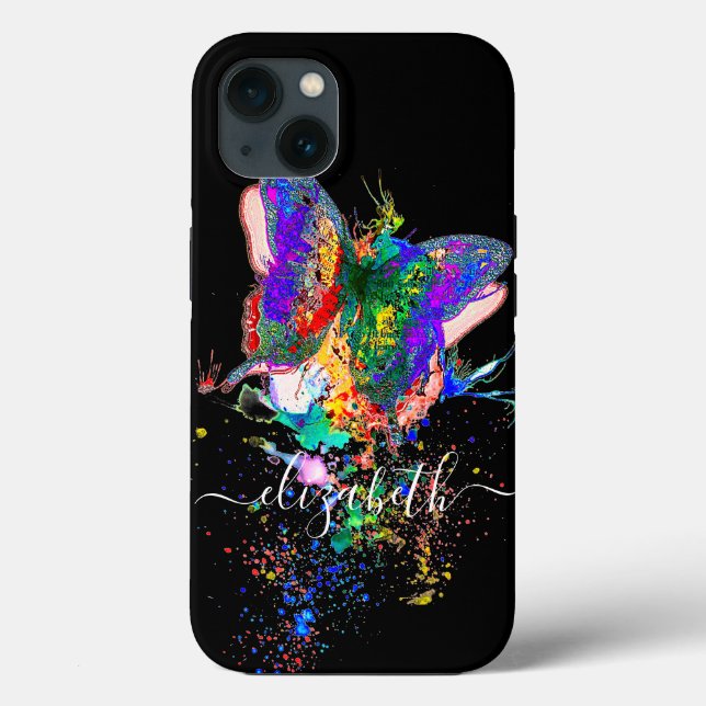 Capa Case-Mate de iPhone com respingos de borbolet (Verso)