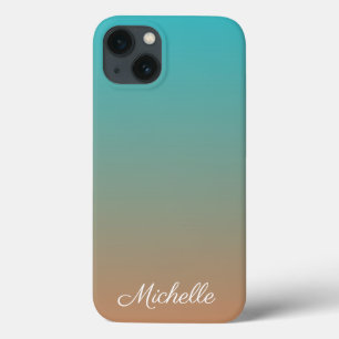 Capa Case-Mate para iPhone ombre marrom e azul per