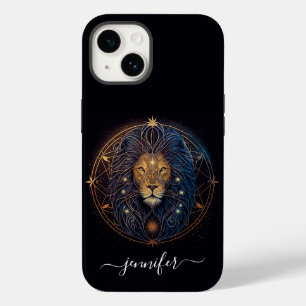 Capa Case-Mate para iPhone preta e dourada do zodí