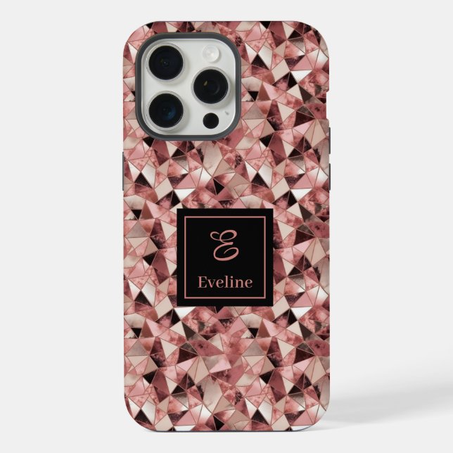 Capa Chic Case-Mate para iPhone 15 Rosa Dourado Mo (Verso)