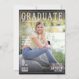 Capa da Revista The Graduate Convite Chic e Modern