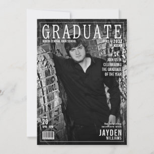 Capa da Revista The Graduate Diversão Convite Mode