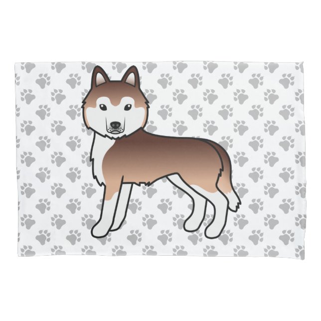 Capa de Almofada Cachorro Fofo & Patas Husky Siber (Frente)