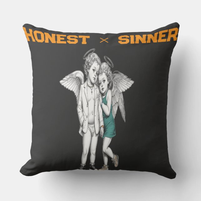 Capa de Almofada Coleção de Arte Amor Honesto & Pe (Frente)