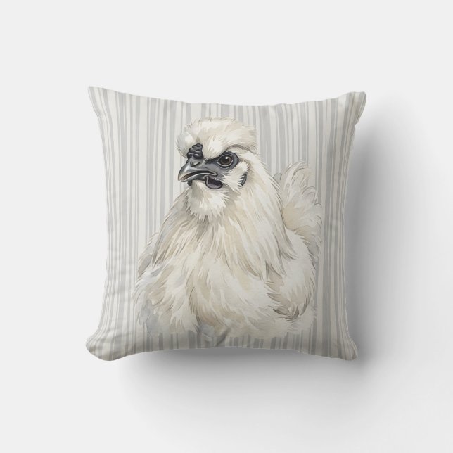 Capa de Almofada de Animal de Fazenda Frango Silki (Frente)
