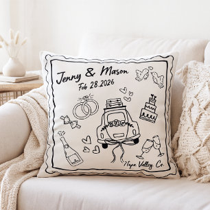Capa de Almofada de Casamento Personalizada – Casa