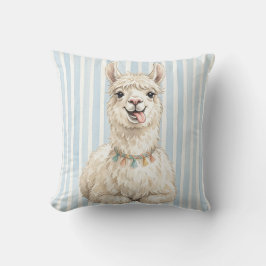 Capa de Almofada de Llama em Aquarela Animal da Fa