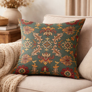 Capa de Almofada Estampada à Mão Decoração Boho Rú