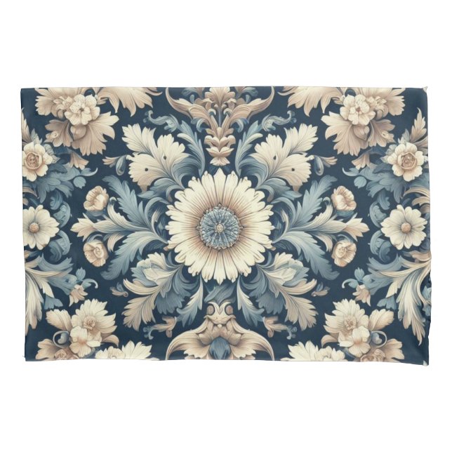 Capa de Almofada Floral Barroca Vintage (Frente)