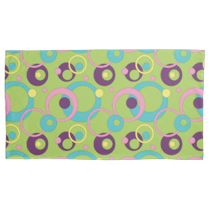 Capa de Almofada Funky Green Circles