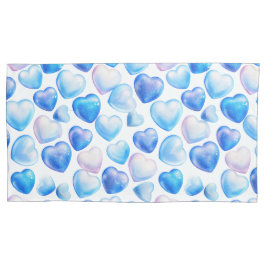 Capa de Almofada Rei com Coração em Aquarela Azul 