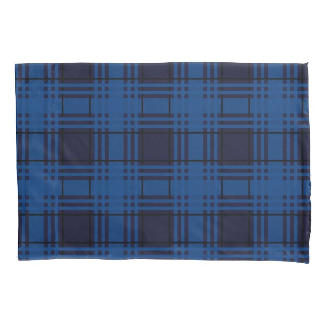 Capa de Almofado Xadrez Azul Joia (Frente)
