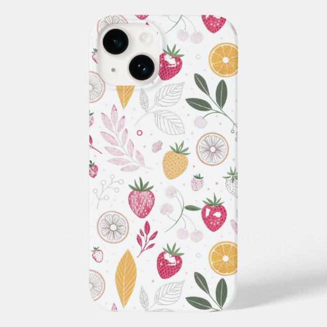 “Capa de Carteira com Padrão de Flores e Frutas” (Verso)