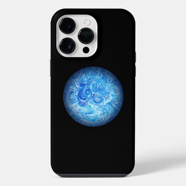 Capa de Celular Arte Fluida Calm Tide iPhone 14 Pr (Verso)