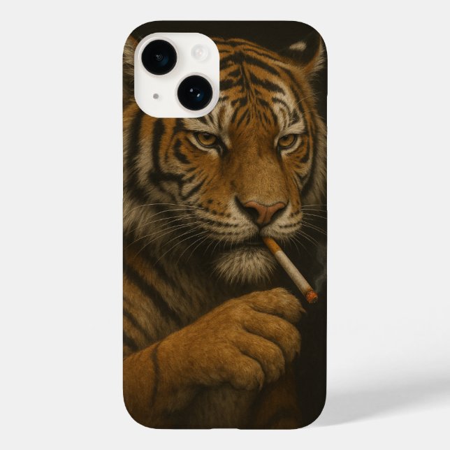 Capa de Celular "Atitude de Tigre Legal Selvagem" (Verso)