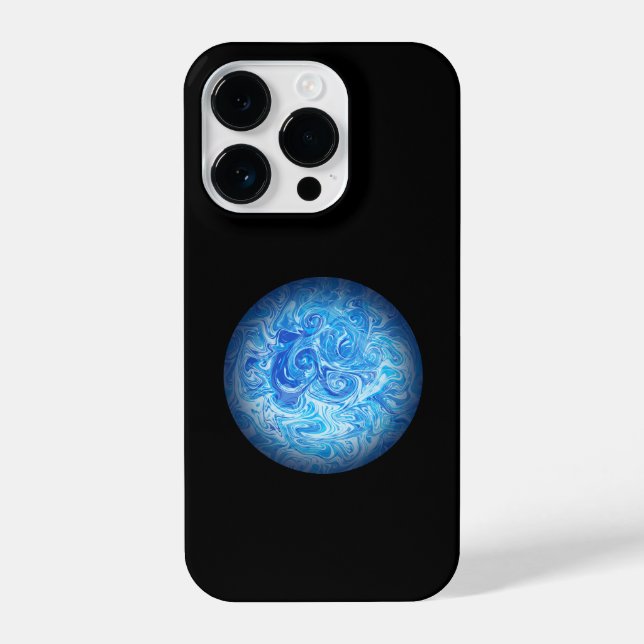 Capa de Celular Fluid Art Calm Tide iPhone 14 Pro (Verso)