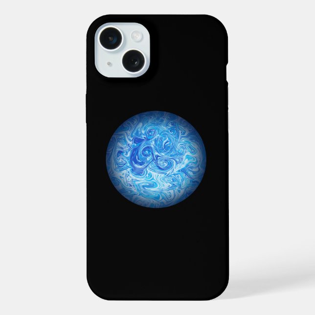 Capa de Celular Fluid Art Calm Tide para iPhone 15 (Verso)