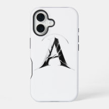 Capa de Celular Inicial A Gótica Rachada - Minimal