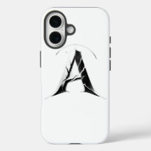 Capa de Celular Inicial A Gótica Rachada - Minimal