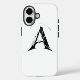 Capa de Celular Inicial A Gótica Rachada - Minimal
