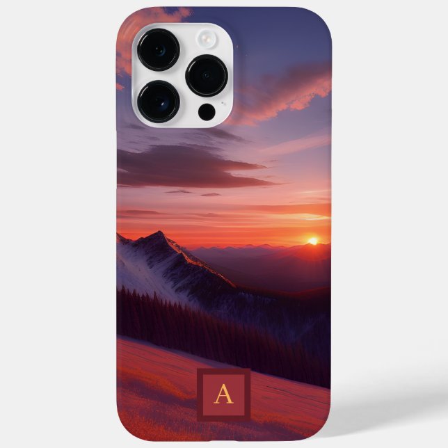 Capa de Celular Pôr do Sol na Montanha Personaliza (Verso)