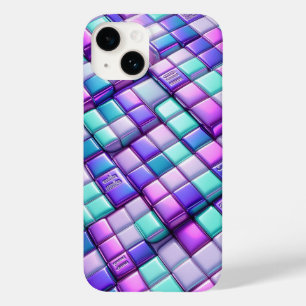 Capa de Celular Tech Grid Iridescente Futurista - 