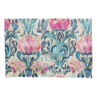 Capa de Colcha Rosa Floral Art Nouveau