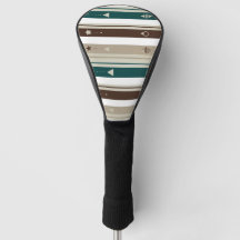 Capa de Driver de Golfe com Listra Tripla Moderna