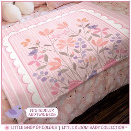 Capa de Edredão Infantil Floral para Meninas