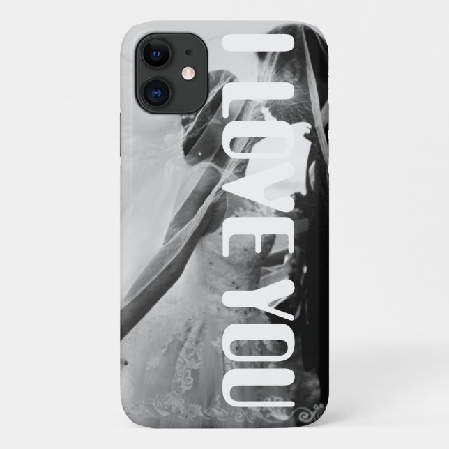 Capa de Foto Romântica EU TE AMO para iPhone 11 (Verso)