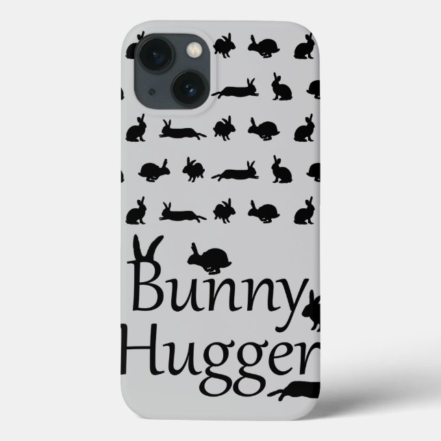 Capa de iPad Bunny Hugger (Cinza Claro) (Verso)