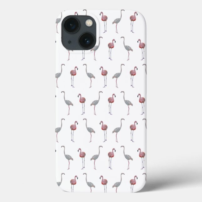 Capa de iPad Flamingo Frenzy (Branca) (Verso)