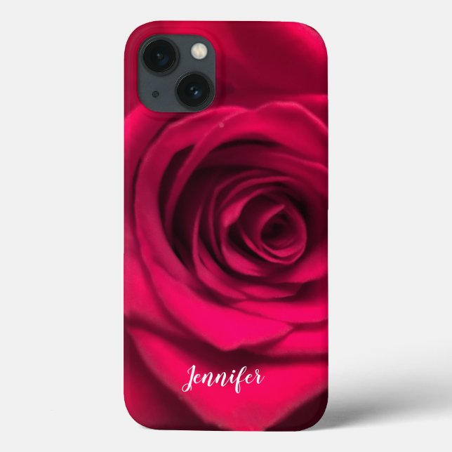 Capa de Iphone 10 X com Rosa Vermelha Personalizad (Verso)