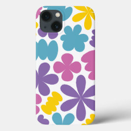 Capa de iPhone 13 'Floral Retro Colorido Vibrante'
