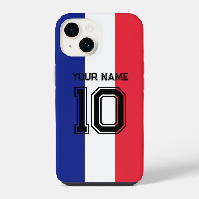 Capa de iPhone 14 Case-Mate fã de futebol com band (Verso)