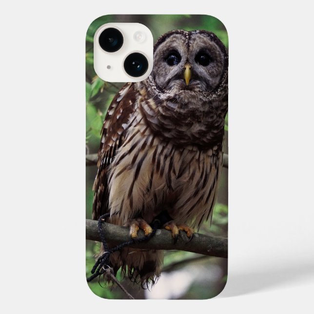 Capa de iPhone 14 com Coruja Barrada (Verso)