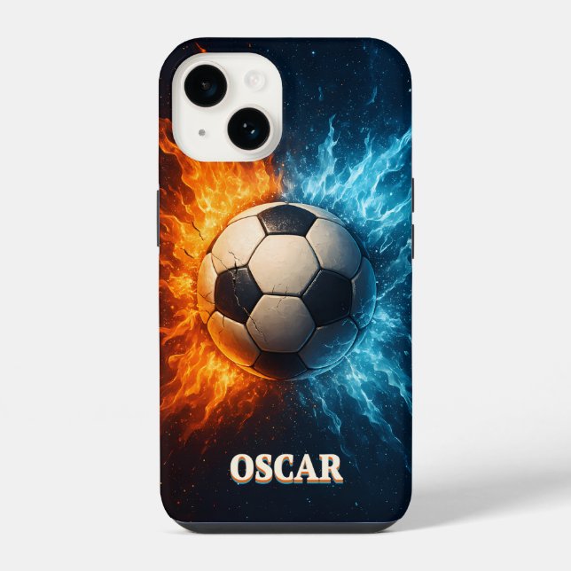 Capa de iPhone 14 Personalizada de Esportes/Futebo (Verso)
