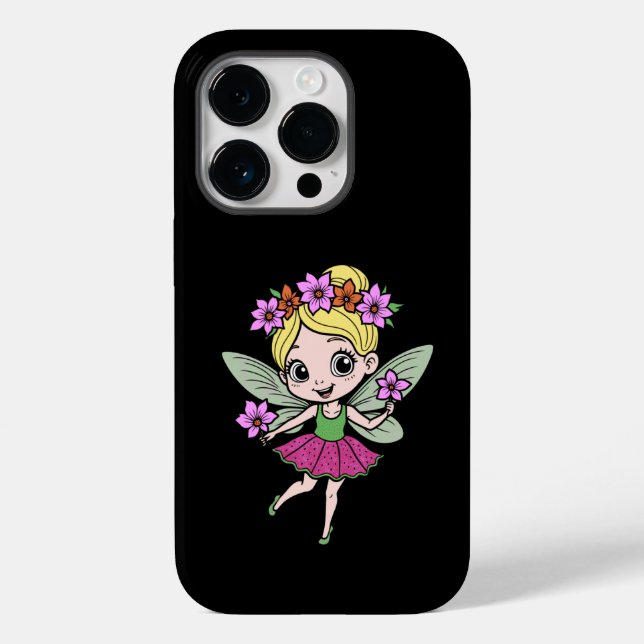Capa de iPhone 14 Pro Fada Flor de Melancia (Verso)