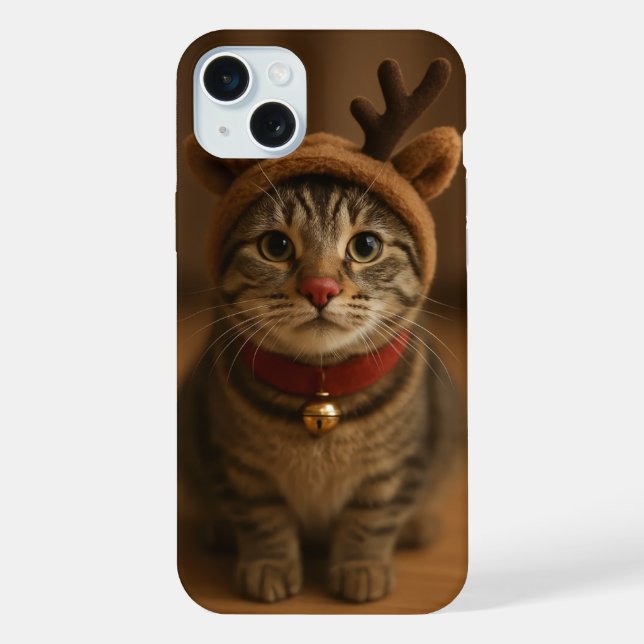 Capa de iPhone 15 Plus Rudolph o Gato (Verso)