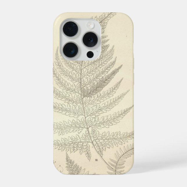 Capa de iPhone 15 Pro com tema de samambaia (Verso)