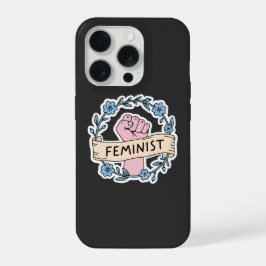 Capa de iPhone 15 Pro Floral Feminista