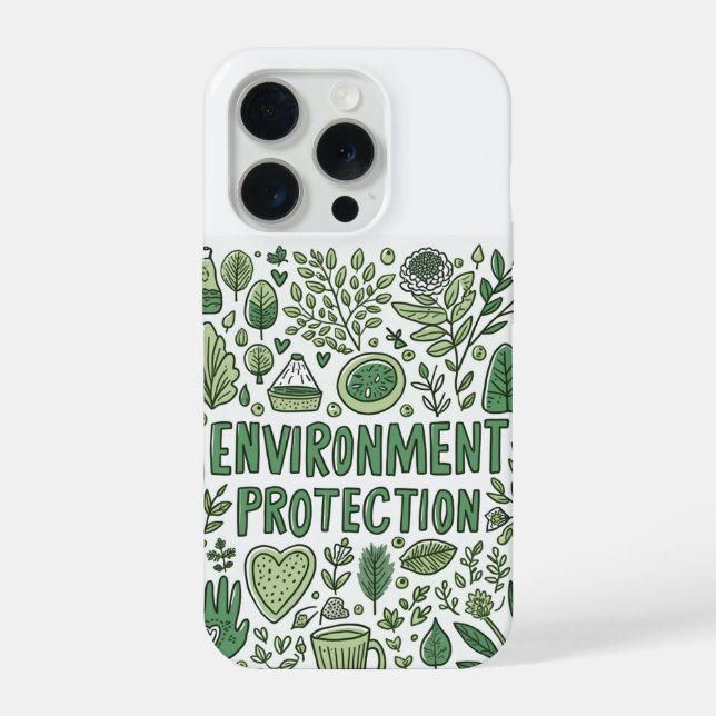 Capa de iPhone 15 Pro para Proteção Ambiental (Verso)