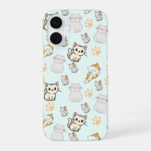 Capa de iphone 16 Cute Kawaii Kittens & Paws