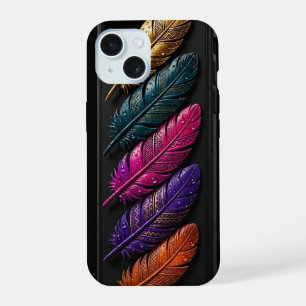 Capa de iPhone 3D Brilhante Dourado Turquesa Magen