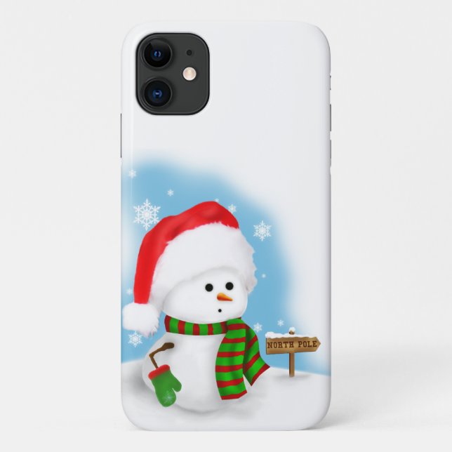 Capa de iphone 4 pequeno do boneco de neve (Verso)