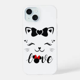 Capa de iPhone Amor de Gatinho Fofa Minnie Mouse